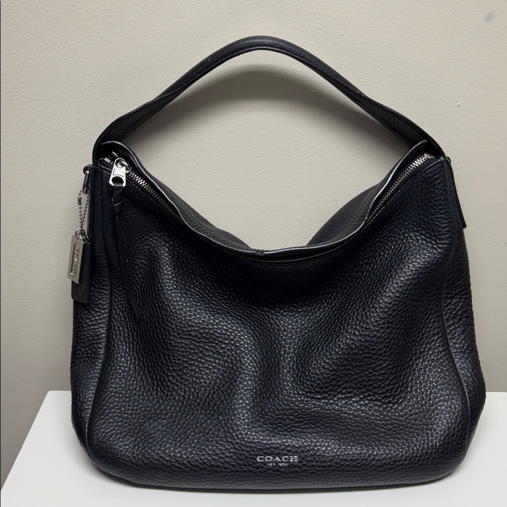Coach Bleeker Sullivan Pebbled Black Leather Shou… - image 1